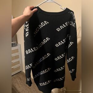 Balenciaga wool all over sweater